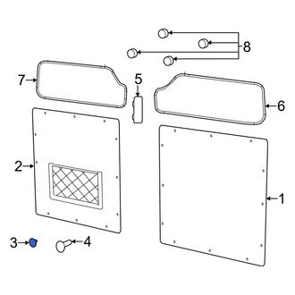 Ram OE - Upper Door Interior Trim Panel Retainer