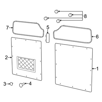 Ram OE - Back Door - Interior Trim (Extended Cargo Van / Standard Cargo Van)