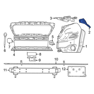 Ram OE - Front Right Outer Bumper Cover Bracket