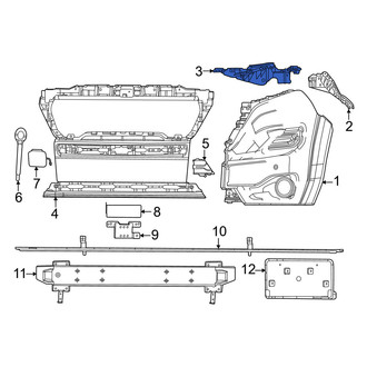 Ram OE - Front Left Headlight Bracket