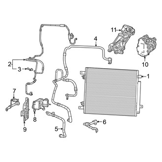Ram OE - Air Conditioner & Heater - Condenser, Compressor & Lines