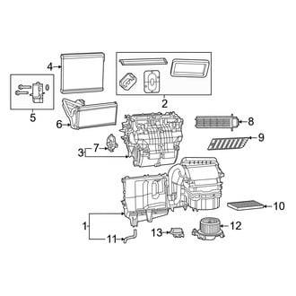 Ram OE - Air Conditioner & Heater - Evaporator & Heater Components