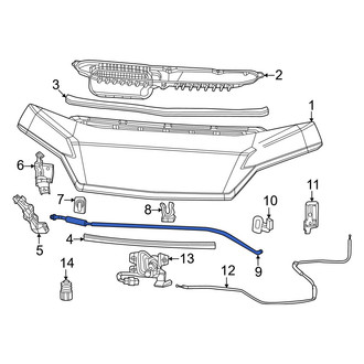 Ram OE - Front Hood & Trunk Prop Rod