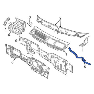 Ram OE - Front Left Cowl Panel Drain Hose