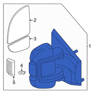 Ram OE - Front Right Door Mirror
