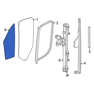 Ram OE - Front Right Vent Window Assembly