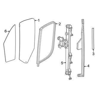 Ram OE - Front Door - Glass & Hardware (Delivery Van)