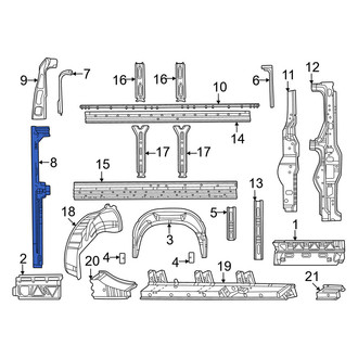 Ram OE - Left Lower Body D-Pillar Reinforcement