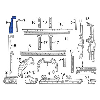 Ram OE - Left Upper Body D-Pillar Reinforcement