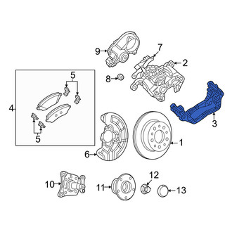 Ram OE - Rear Left Disc Brake Caliper Bracket