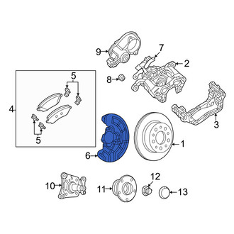 Ram OE - Rear Left Brake Dust Shield