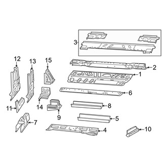 Ram OE - Pillars, Rocker & Floor - Floor & Rails (Extended Cargo Van)