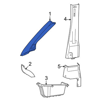 Ram OE - Left Body A-Pillar Trim Panel