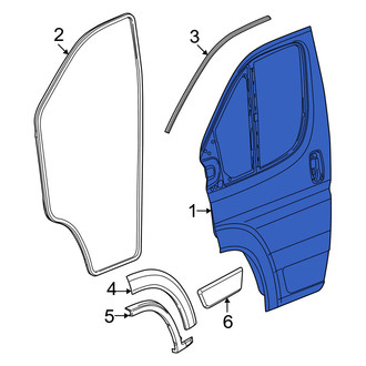 Ram OE - Front Left Door Shell