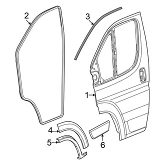 Ram OE - Front Door - Exterior Trim