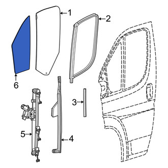 Ram OE - Front Right Vent Window Assembly