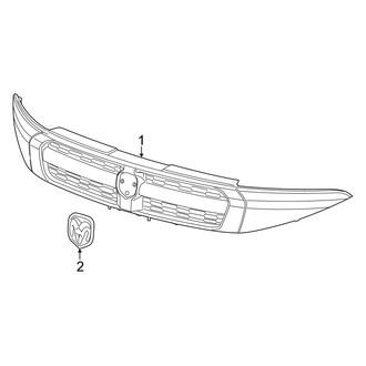 Ram OE - Front Bumper & Grille - Grille & Components