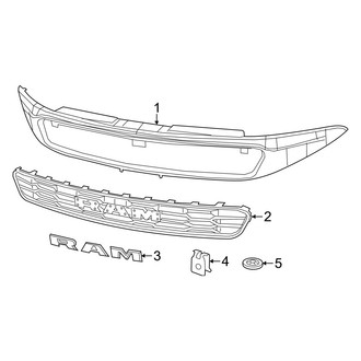 Ram OE - Front Bumper & Grille - Grille & Components (SLT / Tradesman SLT)