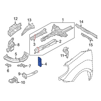 Ram OE - Front Left Frame Rail End