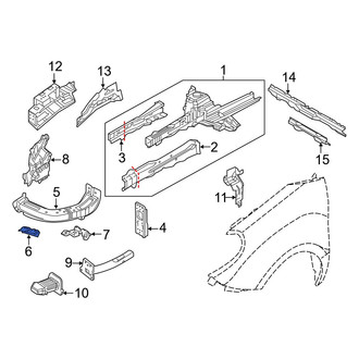 Ram OE - Front Right Fender Apron Reinforcement