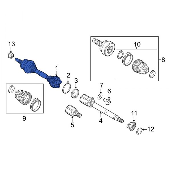 Ram OE 68490131AA CV Axle Assembly