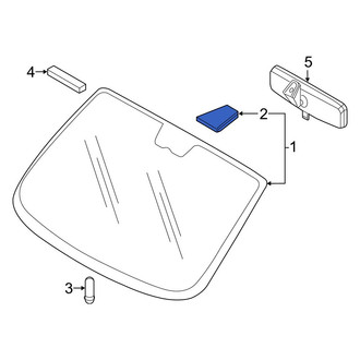 Ram OE - Front Interior Rear View Mirror Mounting Base