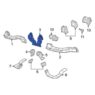 Ram OE - Front Upper Center Instrument Panel Air Duct
