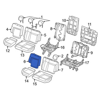 Ram OE - Rear Right Seat Back Cushion Cover