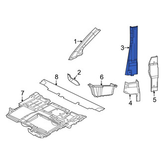 Ram OE - Right Lower Door Pillar Post Trim Set