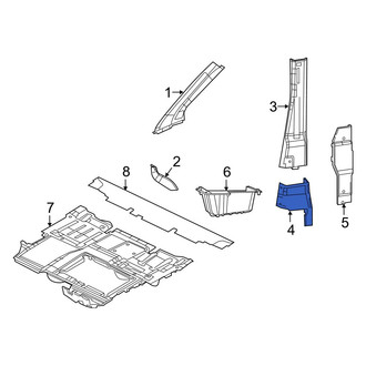 Ram OE - Right Lower Door Pillar Post Trim Set