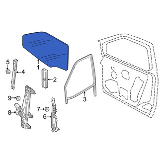 Ram OE - Front Left Door Glass