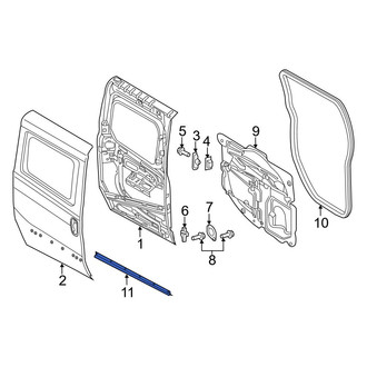 Ram OE - Rear Left Lower Sliding Door Shell Seal