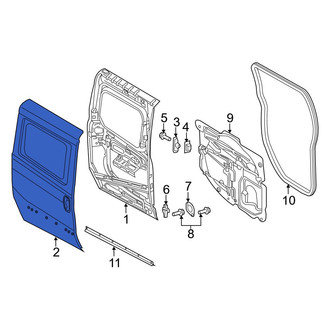 Ram OE - Left Outer Sliding Door Trim Panel