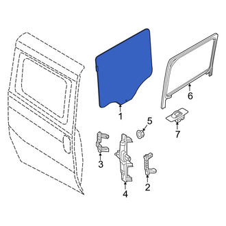 Ram OE - Left Sliding Door Glass