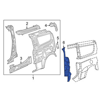 Ram OE - Rear Right Tail Light Pocket