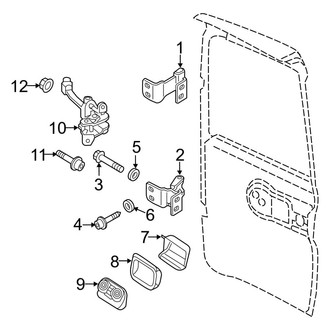 Ram OE - Back Door - Lock & Hardware (Door Mounting Components)