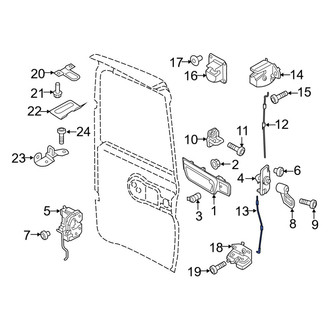 Ram OE - Rear Lower Door Lock Operating Rod