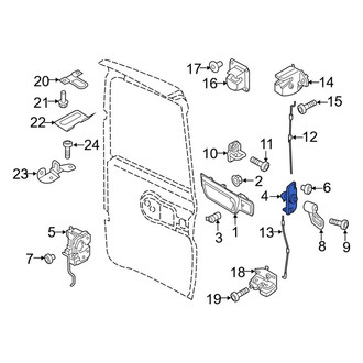Ram OE - Right Door Lock Rod Bracket