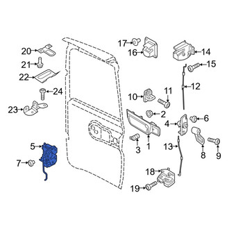 Ram OE - Rear Left Lower Door Latch Assembly