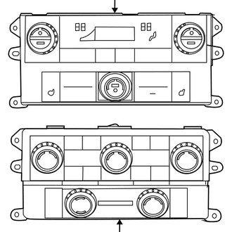 Ram OE - Air Conditioner & Heater - Controls (A/C & Heater, With Rear A/C, Front Controls)