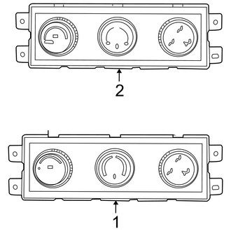 Ram OE - Air Conditioner & Heater - Controls (A/C & Heater, With Rear A/C, Rear Controls)