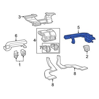 Ram OE - Front Right Upper Instrument Panel Air Duct
