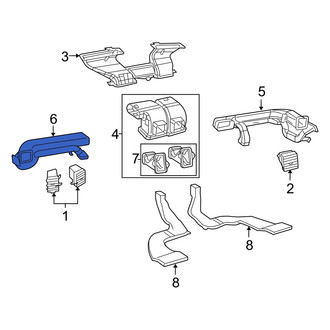 Ram OE - Front Left Upper Instrument Panel Air Duct
