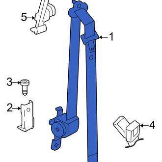 Ram OE - Center Left Seat Belt Lap and Shoulder Belt