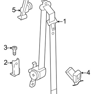 Ram OE - Restraint Systems - Rear Seat Belts (Bench Seat, 2nd Row)