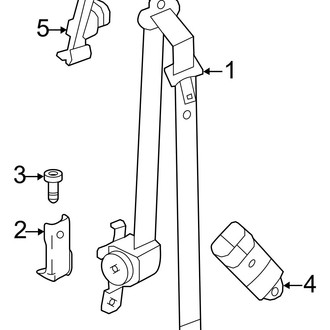 Ram OE - Restraint Systems - Rear Seat Belts (Captain Chair, 2nd Row)