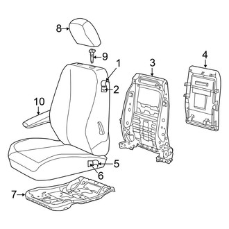 Ram OE - Seats & Tracks - Front Seat Components (With Leather Low Back Seat (ML))