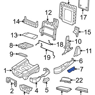 Ram OE - Center Right Seat Back Recliner Adjustment Handle