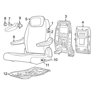 Ram OE - Seats & Tracks - Second Row Seats (Covers & Pads, Stow in Floor Seat, Leather (Al))