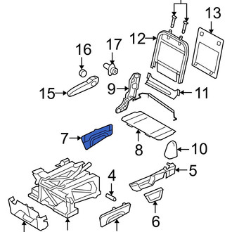 Ram OE - Center Left Outer Seat Frame Trim Panel